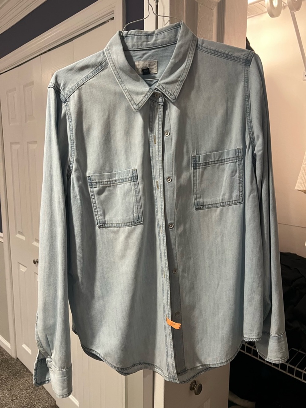 Light Blue women’s Denim Shirt - Casual Button-Up